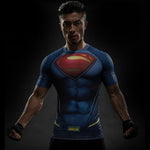 TUNSECHY Short Sleeve 3D T Shirt Men T-Shirt Male Tee Captain America Superman tshirt Men Fitness Compression Shirt Punisher MMA