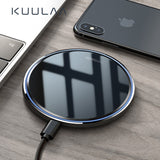 KUULAA 10W Qi Wireless Charger For iPhone X/XS Max XR 8 Plus Mirror Wireless Charging Pad For Samsung S9 S10+ Note 9 8