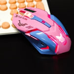 OW D.va Mercy Reaper USB Wired Mouse 6 Button 2400 DPI Optica Breathing Gaming Mice for CF Overwatch Optica Laptop Computer Game