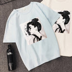 2019 New Fashion T-shirts Woman Spring Summer Girls Print Short Sleeve O-Neck T-Shirt Loose Women Tops Slim Fit Soft Lady Tshirt