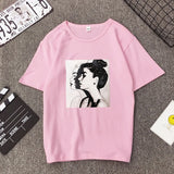 2019 New Fashion T-shirts Woman Spring Summer Girls Print Short Sleeve O-Neck T-Shirt Loose Women Tops Slim Fit Soft Lady Tshirt