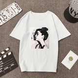 2019 New Fashion T-shirts Woman Spring Summer Girls Print Short Sleeve O-Neck T-Shirt Loose Women Tops Slim Fit Soft Lady Tshirt