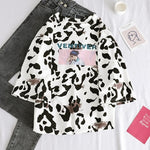 Summer 2019 casual Women T-shirts Ulzzang Streetwear kawaii cartoon print Tshirt Korean Style Tops Harajuku short sleeve t shirt