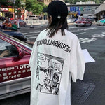 Summer 2019 casual Women T-shirts Ulzzang Streetwear kawaii cartoon print Tshirt Korean Style Tops Harajuku short sleeve t shirt